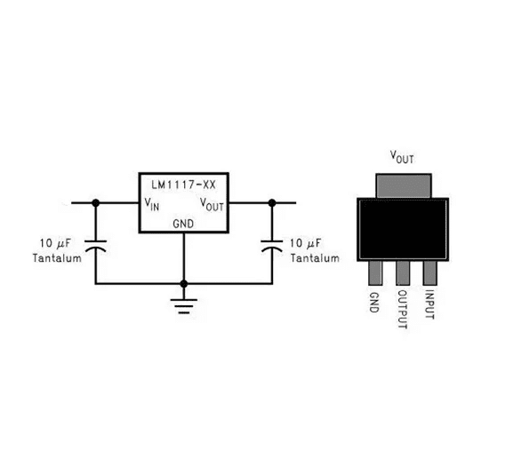 AMS1117-1.8 – Regulador de Voltaje SMD 1.8V en Encapsulado SOT-223 - Imagen 3