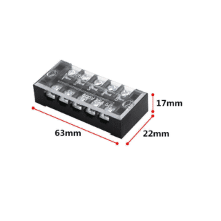 Conector de Cable de Tornillo Doble Fila 600V 15A - 5