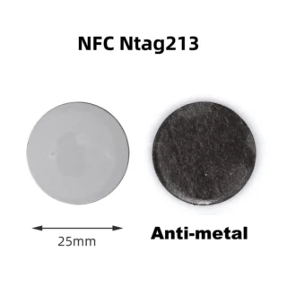 Sticker NFC Antimetal NTAG213 13.56 MHz RFID Adhesivo de Proximidad
