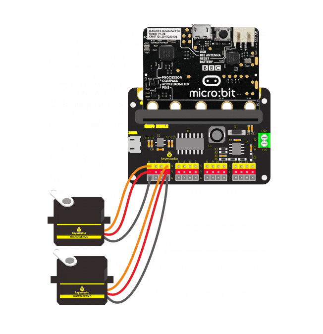 Shield Controlador de Servos 16 Canales PCA9685PW 5V para micro:bit Keyestudio Shield Controlador de Servos 16 Canales PCA9685PW 5V para micro:bit Keyestudio - Imagen 3