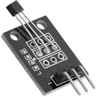 módulo KY-035 con sensor SS49E mostrando su diseño compacto, ideal para detección de campos magnéticos en proyectos electrónicos.