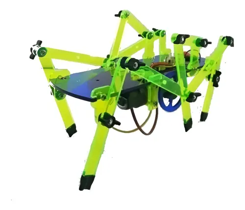 Chasis de Acrílico para Robot Hexápodo – Estructura para Robot Araña Chasis acrílico para robot hexápodo mostrando su estructura diseñada para seis patas, ideal para proyectos de robótica avanzada tipo araña.