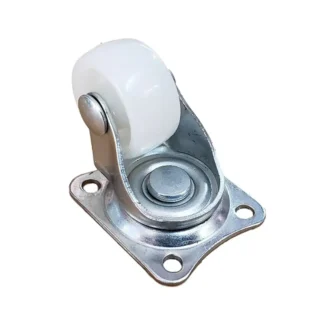 rueda loca tipo rodachín utilizada en robótica, mostrando su estructura giratoria para soporte y movimiento multidireccional.