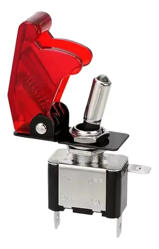 Interruptor de Palanca 12V Rojo ASW-07D con Protector Interruptor de Palanca 12V Rojo ASW-07D – switch interruptor palanca 12v rojo asw-07d