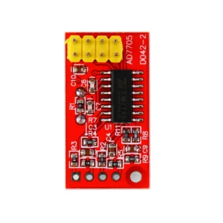 Módulo ADC AD7705 de 16 bits con interfaz SPI para conversión de señales analógicas en sistemas electrónicos