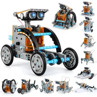Kit robot solar educativo 12 en 1 para aprendizaje de robótica, energía solar y proyectos STEM