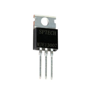 Transistor bipolar NPN MJE13007 de 400V y 8A en encapsulado TO-220 para fuentes switching e inversores