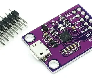 Conversor USB a I2C basado en el chip CP2112 de Silicon Labs para programación, depuración y comunicación con dispositivos I²C y SMBus.