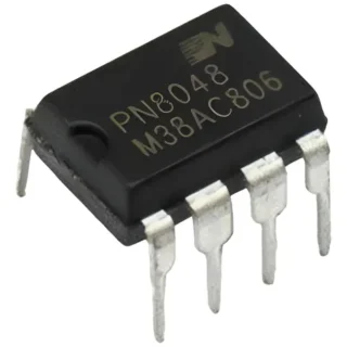 Circuito integrado PN8048 controlador PWM/PFM para fuentes conmutadas no aisladas con MOSFET de 650V integrado en encapsulado DIP-8.