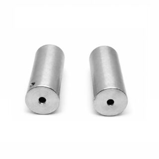Par de llantas para robot seguidor de línea 23×40 mm con rin de aluminio CNC, caucho de silicona y tornillos para eje de 3 mm.