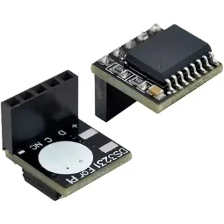Módulo reloj de tiempo real DS3231 RTC compatible con Arduino, ESP32 y Raspberry Pi, comunicación I²C y batería de respaldo.