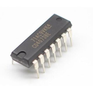 Circuito integrado CD4073B CMOS con tres compuertas AND independientes de tres entradas en encapsulado DIP-14.