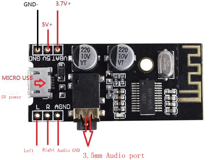 Amplificador Audio Bluetooth MH-ET LIVE MH-M28 Amplificador Audio Bluetooth MH-ET LIVE MH-M28 - Imagen 3