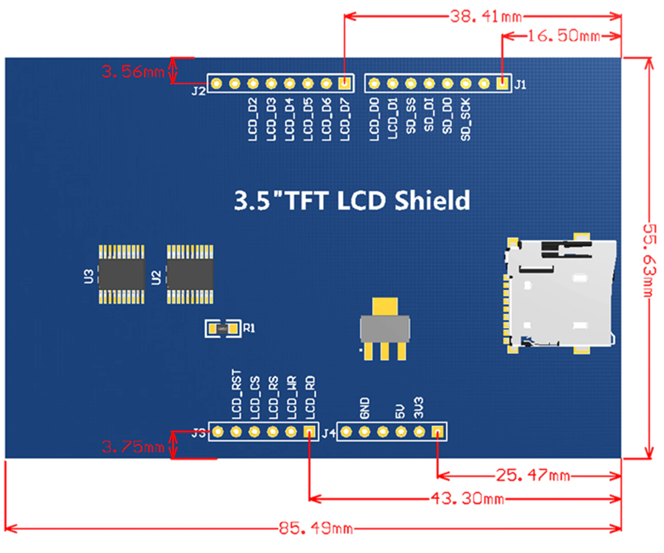 Shield LCD TFT 3.5 Pulgadas Shield LCD TFT 3.5 Pulgadas - Imagen 2