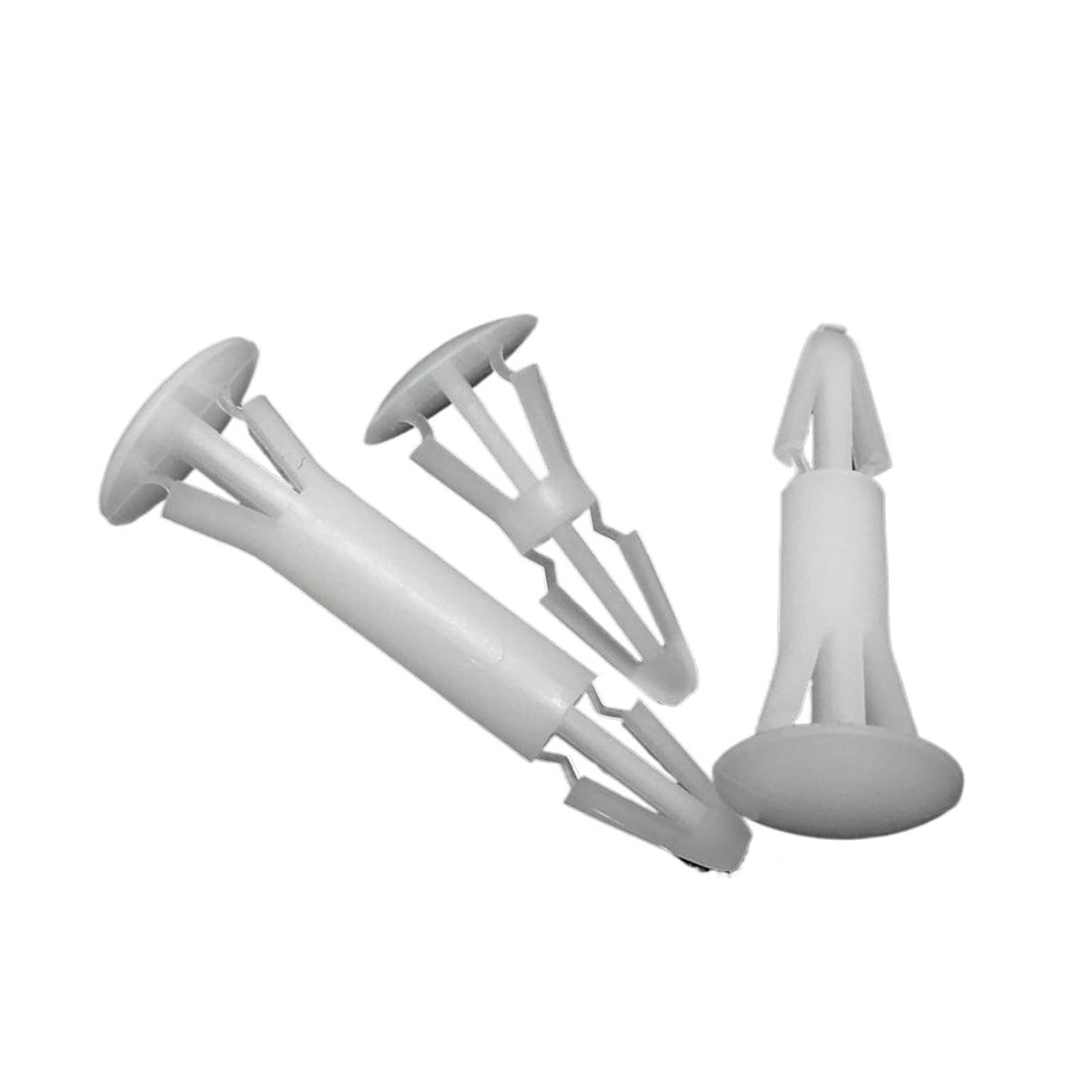 Separador Plástico de Nylon para PCB con Remache de Presión 3–4 mm Separador plástico de nylon con remache de presión para fijación de placas PCB en chasis con orificios de 3 a 4 mm.