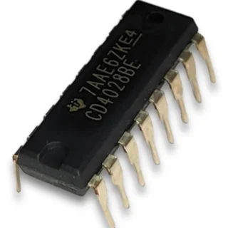 Circuito integrado CD4028B decodificador BCD a decimal de 4 entradas y 10 salidas en encapsulado DIP-16.