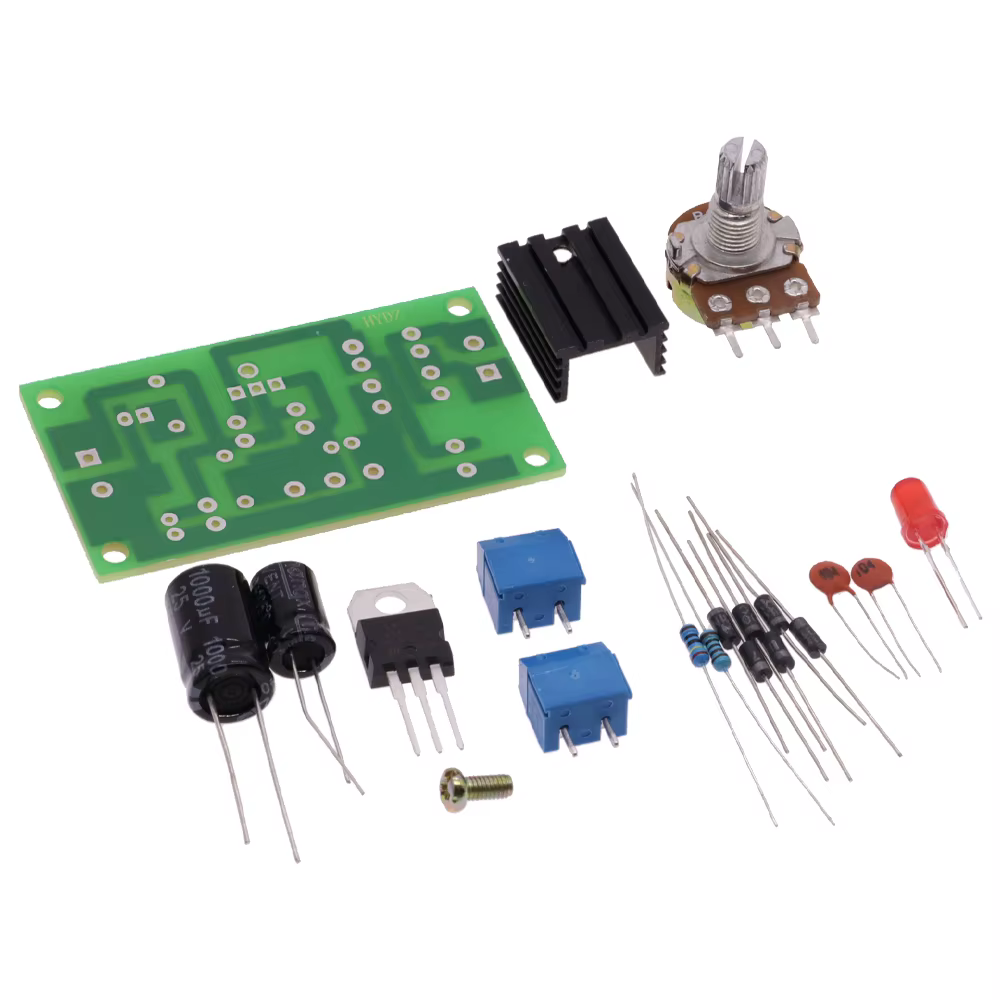 Kit de Fuente de Alimentación Ajustable LM317 TZT – Fuente DC Variable para Entrenamiento y DIY Kit de fuente de alimentación ajustable LM317