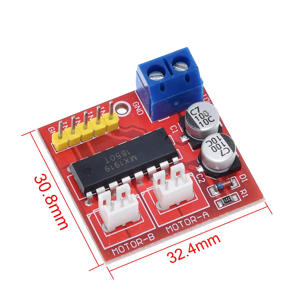 Módulo Controlador de Motor MX1919 2.5A Dual H-Bridge – Driver para Motores DC Módulo Controlador de Motor MX1919 2.5A Dual H-Bridge – Driver para Motores DC - Imagen 3
