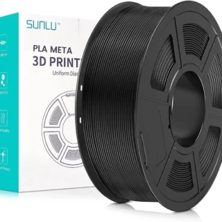 Filamento SUNLU PLA negro de 1.75 mm y 1 kg para impresión 3D