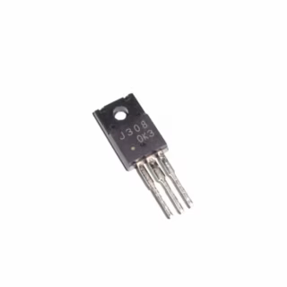 Transistor MOSFET 2SJ308 de canal P, 250 V y 9 A en encapsulado TO-220ML.